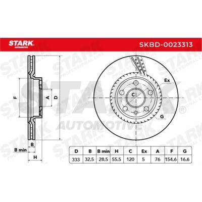 Bremsscheibe Stark SKBD-0023313 SKBD-0023313 - foto 4