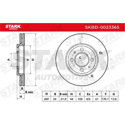 Bremsscheibe Stark SKBD-0023365 SKBD-0023365 - foto 3