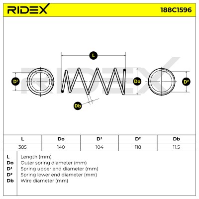 Fahrwerksfeder RIDEX 188C1596 188C1596 - foto 5