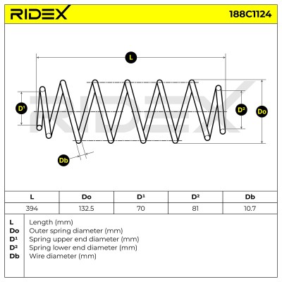 Fahrwerksfeder RIDEX 188C1124 188C1124 - foto 4