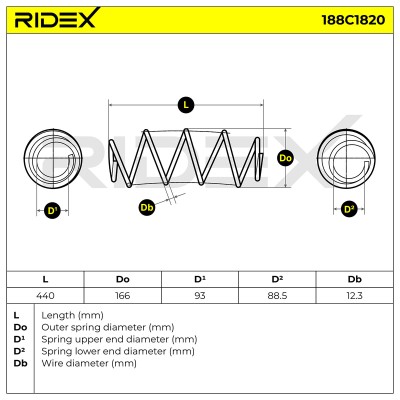 Fahrwerksfeder RIDEX 188C1820 188C1820 - foto 5