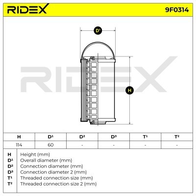 Kraftstofffilter RIDEX 9F0314 9F0314 - foto 5