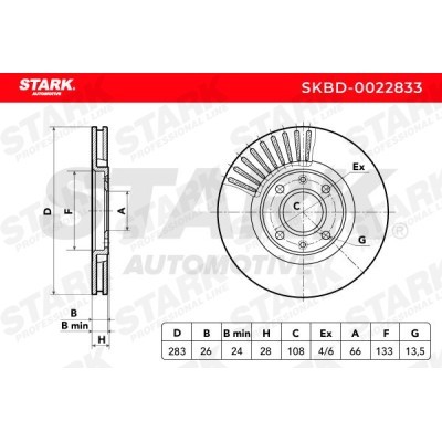 Bremsscheibe Stark SKBD-0022833 SKBD-0022833 - foto 5