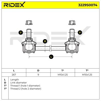 Stabilisator Stange RIDEX 3229S0074 3229S0074 - foto 3