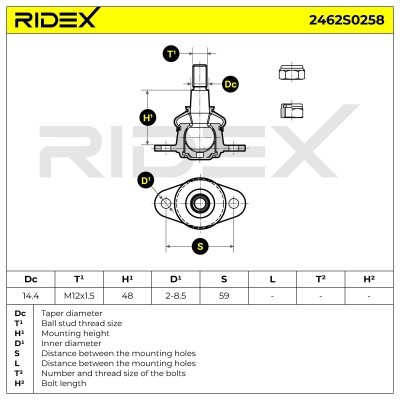 Traggelenk RIDEX 2462S0258 2462S0258 - foto 5