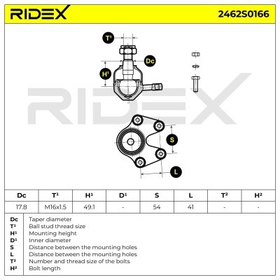 Traggelenk RIDEX 2462S0166 2462S0166 - foto 5