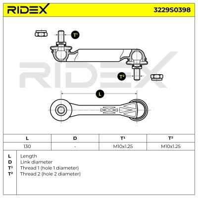 Stabilisator Stange RIDEX 3229S0398 3229S0398 - foto 5