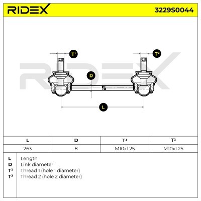 Stabilisator Stange RIDEX 3229S0044 3229S0044 - foto 6