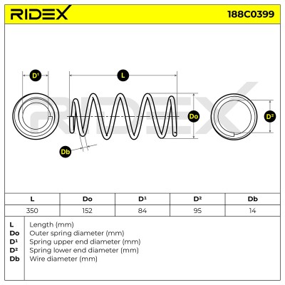 Fahrwerksfeder RIDEX 188C0399 188C0399 - foto 5