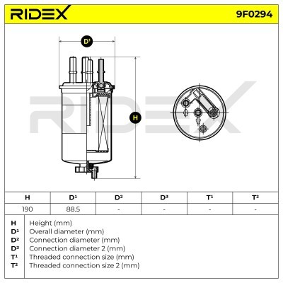 Kraftstofffilter RIDEX 9F0294 9F0294 - foto 6