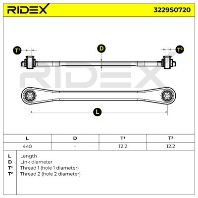 Stabilisator Stange RIDEX 3229S0720 3229S0720 - foto 5