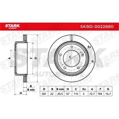 Bremsscheibe Stark SKBD-0022880 SKBD-0022880 - foto 4