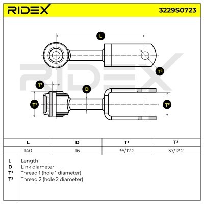 Stabilisator Stange RIDEX 3229S0723 3229S0723 - foto 5
