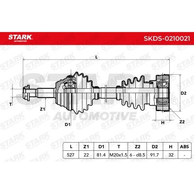 Antriebswelle Stark SKDS-0210021 SKDS-0210021 - foto 7