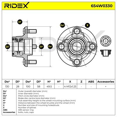 Radlager RIDEX 654W0330 654W0330 - foto 5