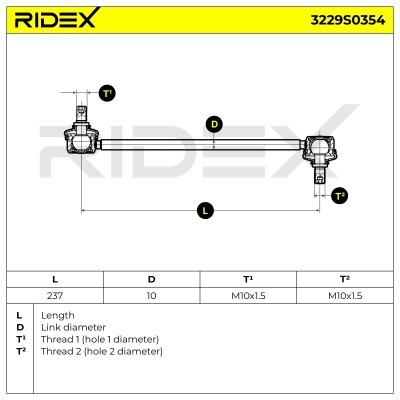 Stabilisator Stange RIDEX 3229S0354 3229S0354 - foto 6