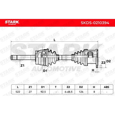 Antriebswelle Stark SKDS-0210394 SKDS-0210394 - foto 7