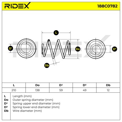 Fahrwerksfeder RIDEX 188C0782 188C0782 - foto 6