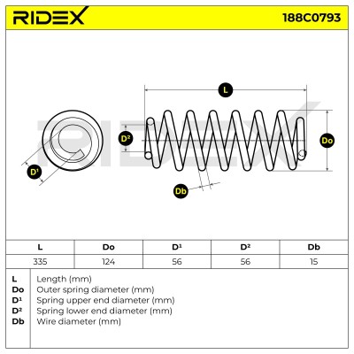 Fahrwerksfeder RIDEX 188C0793 188C0793 - foto 5