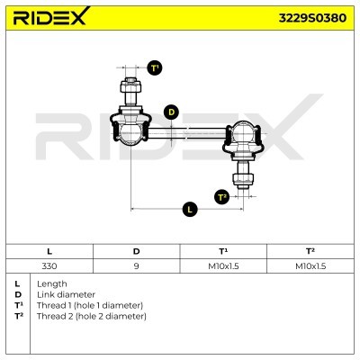 Stabilisator Stange RIDEX 3229S0380 3229S0380 - foto 5