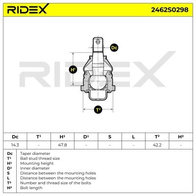 Traggelenk RIDEX 2462S0298 2462S0298 - foto 5
