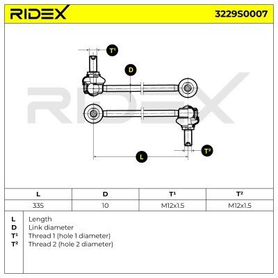 Stabilisator Stange RIDEX 3229S0007 3229S0007 - foto 6