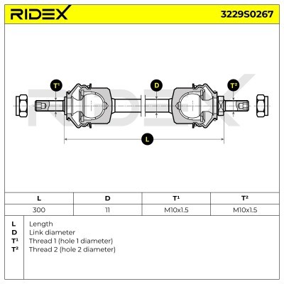 Stabilisator Stange RIDEX 3229S0267 3229S0267 - foto 9