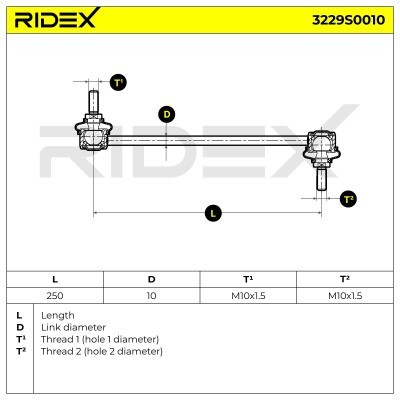 Stabilisator Stange RIDEX 3229S0010 3229S0010 - foto 7