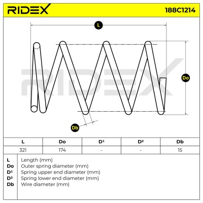 Fahrwerksfeder RIDEX 188C1214 188C1214 - foto 5
