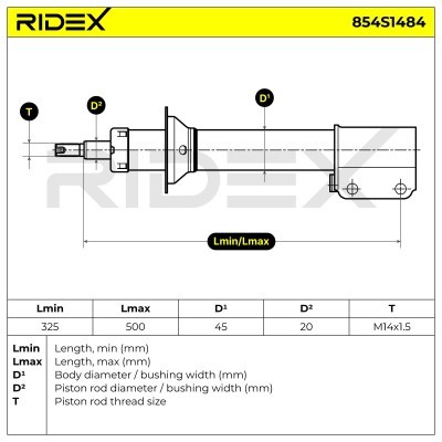 Stoßdämpfer RIDEX 854S1484 854S1484 - foto 7