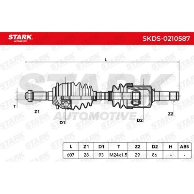 Antriebswelle Stark SKDS-0210587 SKDS-0210587 - foto 7