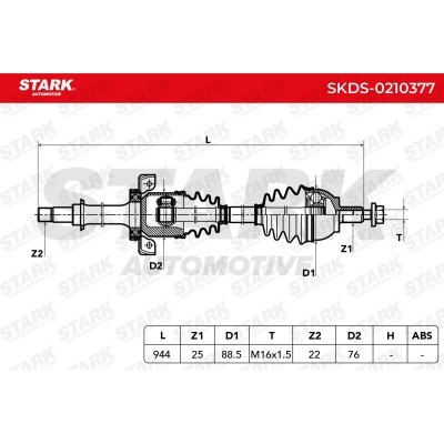 Antriebswelle Stark SKDS-0210377 SKDS-0210377 - foto 5