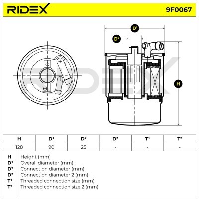Kraftstofffilter RIDEX 9F0067 9F0067 - foto 4