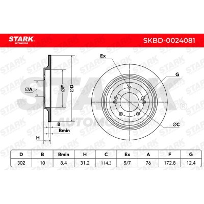 Bremsscheibe Stark SKBD-0024081 SKBD-0024081 - foto 7