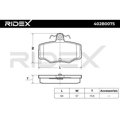 Bremsbeläge Satz RIDEX 402B0075 402B0075 - foto 7