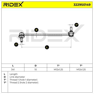 Stabilisator Stange RIDEX 3229S0149 3229S0149 - foto 15