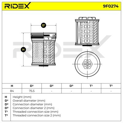 Kraftstofffilter RIDEX 9F0274 9F0274 - foto 5