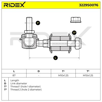 Stabilisator Stange RIDEX 3229S0076 3229S0076 - foto 6