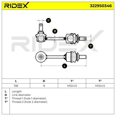 Stabilisator Stange RIDEX 3229S0346 3229S0346 - foto 5