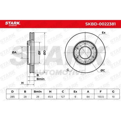 Bremsscheibe Stark SKBD-0022381 SKBD-0022381 - foto 5