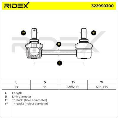 Stabilisator Stange RIDEX 3229S0300 3229S0300 - foto 5