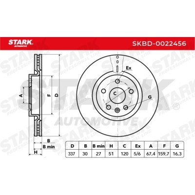 Bremsscheibe Stark SKBD-0022456 SKBD-0022456 - foto 3