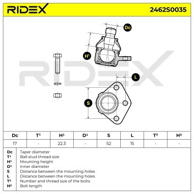 Traggelenk RIDEX 2462S0035 2462S0035 - foto 7