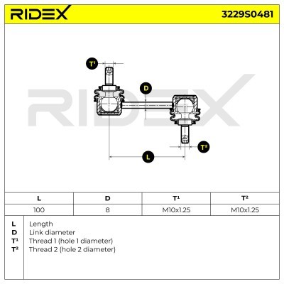 Stabilisator Stange RIDEX 3229S0481 3229S0481 - foto 5