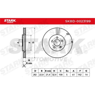Bremsscheibe Stark SKBD-0023199 SKBD-0023199 - foto 6
