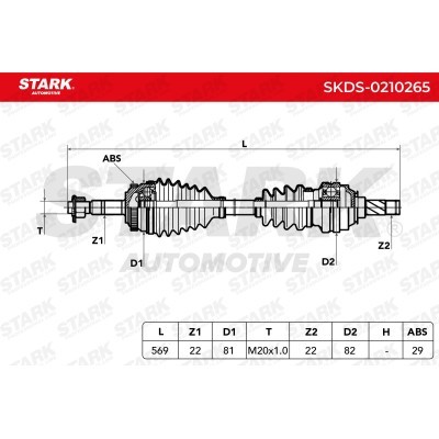 Antriebswelle Stark SKDS-0210265 SKDS-0210265 - foto 6