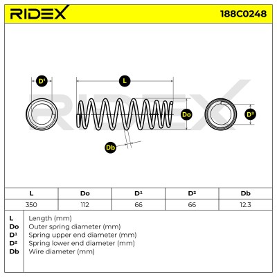 Fahrwerksfeder RIDEX 188C0248 188C0248 - foto 5