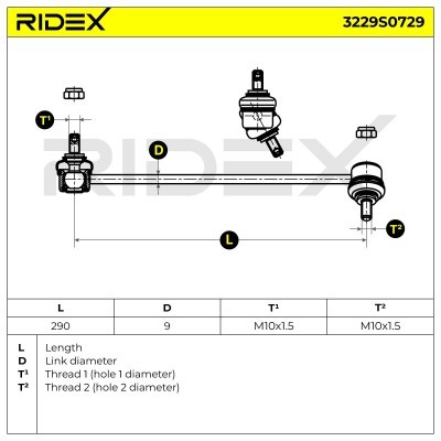 Stabilisator Stange RIDEX 3229S0729 3229S0729 - foto 6
