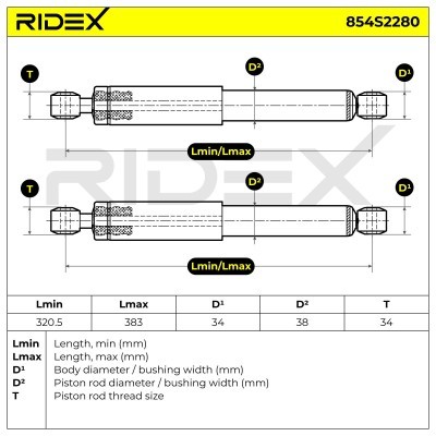 Stoßdämpfer RIDEX 854S2280 854S2280 - foto 6