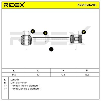 Stabilisator Stange RIDEX 3229S0476 3229S0476 - foto 5